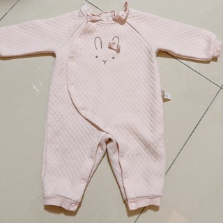 二手Dave & Bella 兔子🐰長袖連身褲12m 66cm 膝蓋磨損