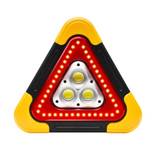 【OMyCar】新一代(加大款)超亮太陽能LED三角警示燈-附USB充電線 緊急照明 車用燈 故障標誌 警示架 地震必備