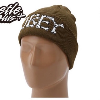 BEETLE OBEY 毛帽 BRIGADE BEANIE 軍綠 骷髏 美國品牌 超保暖 正版 100030011