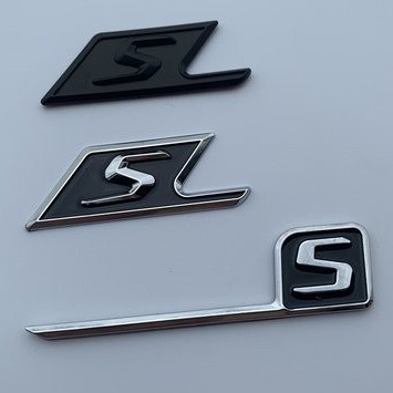Mini's【汽配】賓士AMG改裝S AMG車標C63S標誌尾標 亮黑色 亞黑色 紅色電鍍 標貼 字標