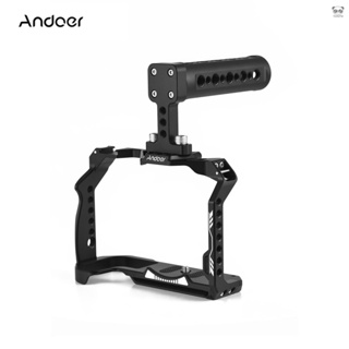 Andoer 攝影兔籠+頂部手柄 鋁合金材質 適配佳能R7微單相機 黑色