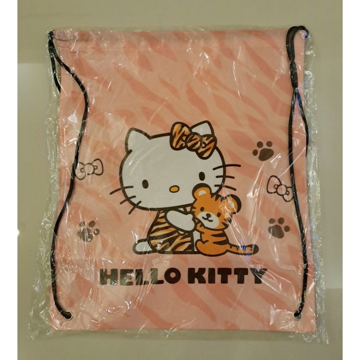 Hello Kitty雙繩環保不織布伸縮背包 長度約41 寬34公分 粉紅色 拍照略有色差  全新未拆