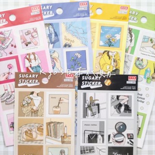 日本Daiso 大創 日本製貼紙 SUGARY生活 寫實 漫畫 文青風 底片 女孩 手帳素材 拼貼 裝飾 卡片 封口貼