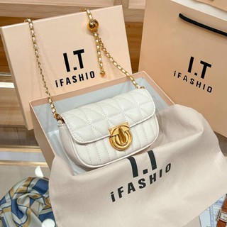 臺灣出貨【𝟳𝘁𝗵 𝗦𝗘𝗡𝗦𝗘】精品包包女 小香風女包 2025新款斜挎包 鏈條單肩包 菱格包 時尚小方包 真皮單肩側揹包