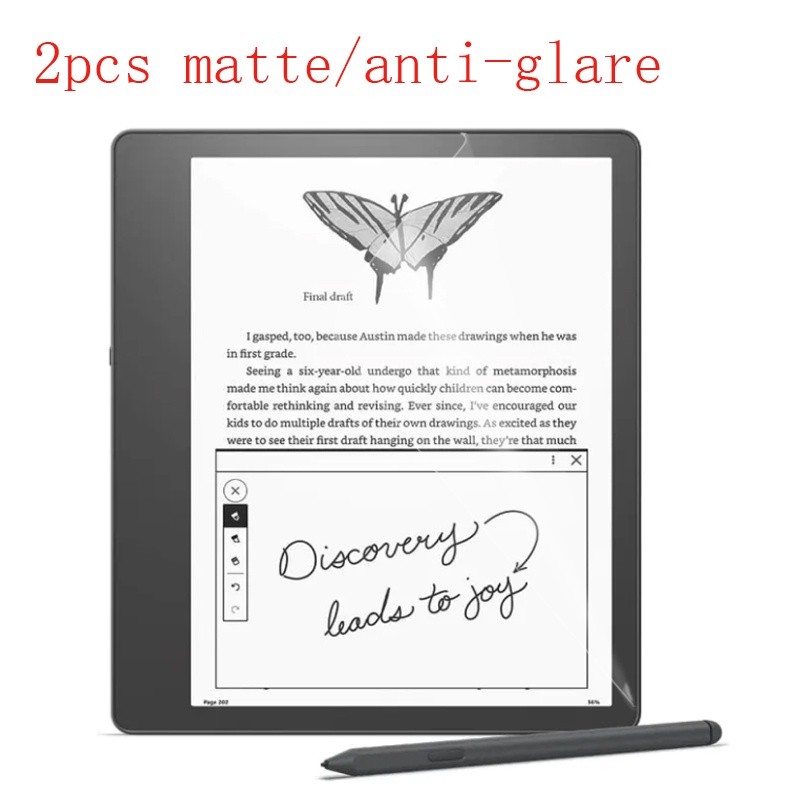 適用於亞馬遜 Kindle Scribe 的啞光防眩光屏幕保護膜塑料膜 2 件
