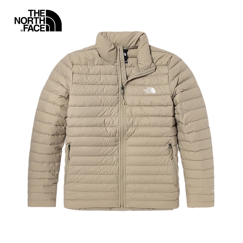 專櫃正品The North Face 男款防潑水羽絨外套 s-m號卡其色 NF0A4NG4CEL可自體收納防潑水輕羽絨