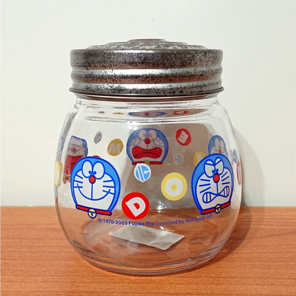 小叮噹 哆啦A夢 造型瓶 罐子 古早 早期 收納罐 玻璃罐 糖果罐
