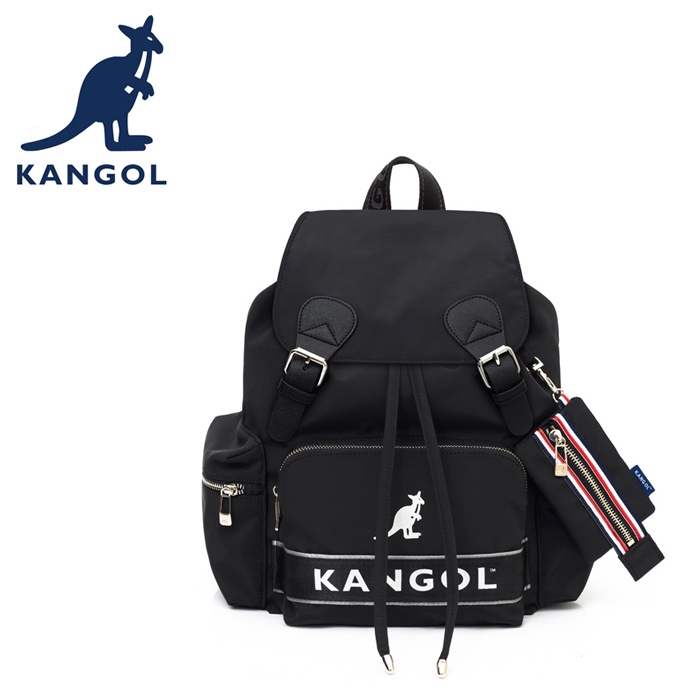 KANGOL 英國袋鼠 後背包 62551740 黑色 淺灰 深紅