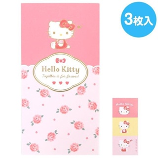 【震撼精品百貨】Hello Kitty 凱蒂貓~日本SANRIO三麗鷗 KITTY直式紅包袋3入組 (粉玫瑰款)