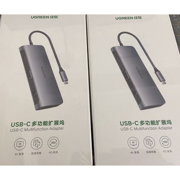 【台灣現貨】綠聯 type c hub 九合一 智能拓展塢 轉接頭 HDMI VGA 讀卡機 轉換器 70490