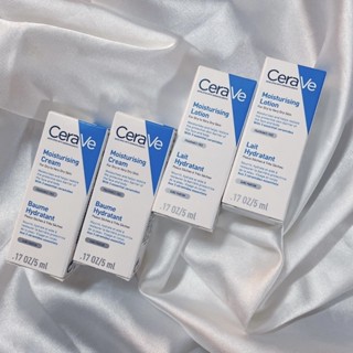 CeraVe 長效潤澤修護霜5ml/長效清爽保濕乳5ml(202509到期)