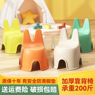 莎莎！兒童椅子幼兒園靠背椅小椅子寶寶餐椅家用座椅防滑小板凳子兔子椅
