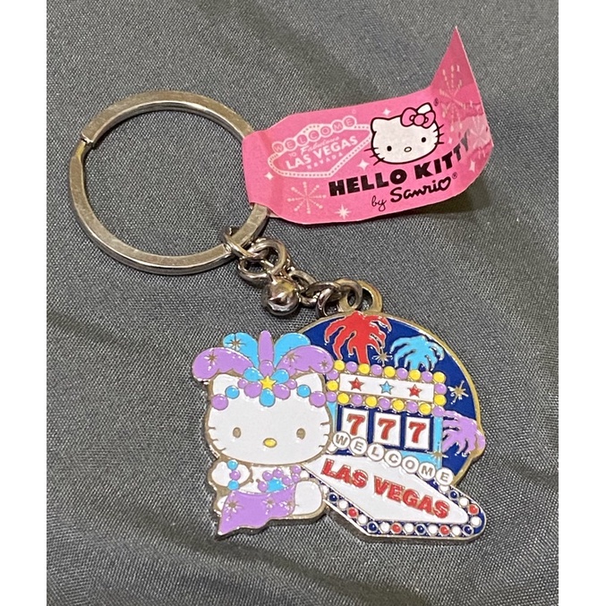 ［紀念品］Hello Kitty & Vegas 拉斯維加斯金屬鑰匙圈 A款