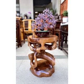 <臺南實體展示>全新品【柚木 一體成型縷空自然雕椅凳】原木柚木 大板桌泡茶椅 休閒板凳椅 穿鞋椅 花臺椅凳 厚板耐用實木