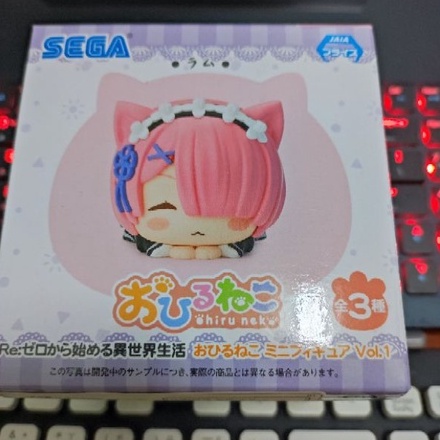 免運✅全新品RE.從零開始 拉姆 雷姆 艾蜜莉雅 裝萌可愛貓咪趴趴 睡懶覺  貓耳朵 巴掌 掌上小公仔 盒玩 送贈品
