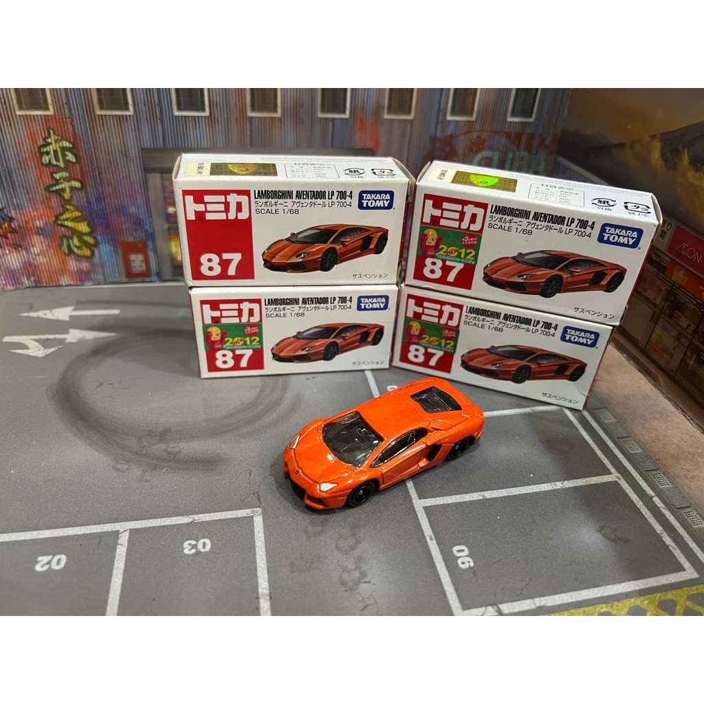 【SA小車】Tomica NO.87 2012 新車貼 LAMBORGHINI aventador lp 700 橘牛