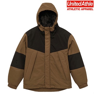 日本 United Athle UA7499 保暖 內裏鋪棉 機能防風 連帽外套 (3822 狼棕色配黑色) 化學原宿