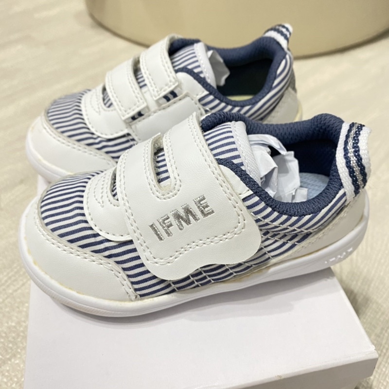 二手🐾 IFME 藍白條紋 寶寶 機能學步鞋 童鞋 14.5cm