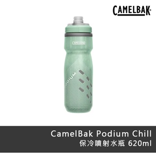 CamelBak 620ml Podium Chill 保冷噴射水瓶 草綠/透 出清價