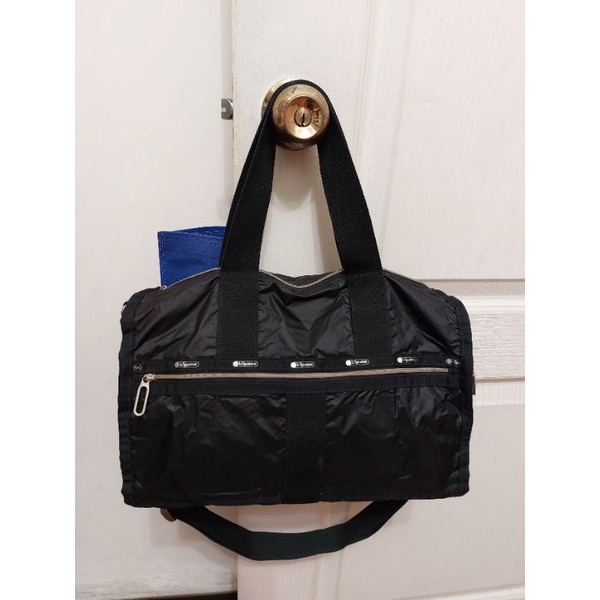 Lesportsac輕量2WAY手提斜背包，小型旅行袋（黑色）