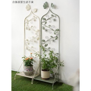 鐵線蓮爬藤架攀爬架 月季藤架 花架 戶外鐵藝陽臺植物爬藤架 花盆落地式 可攀爬花架 鐵線蓮花架 支架花園
