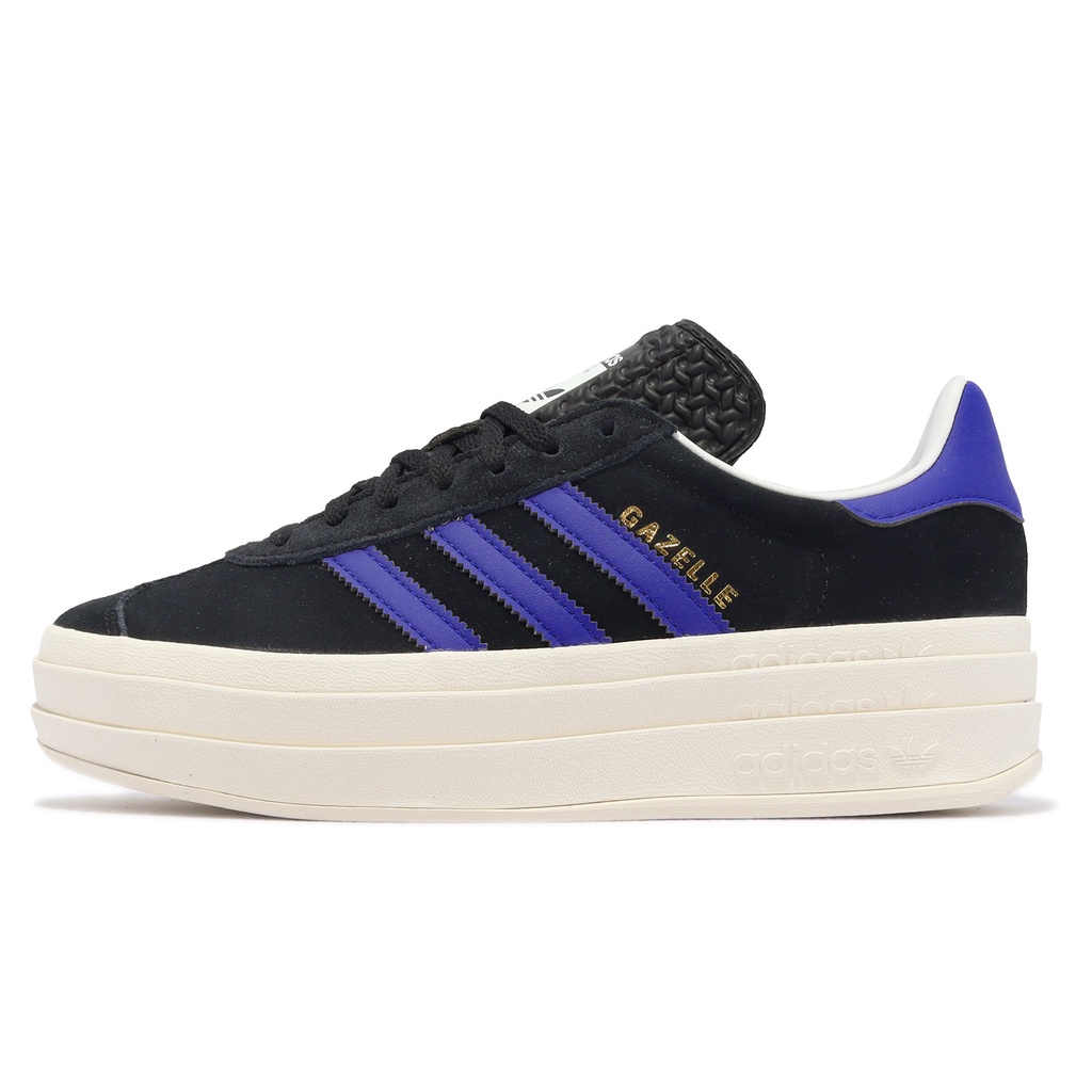 adidas 休閒鞋 Gazelle Bold W 黑 紫 愛迪達 三葉草 女鞋 厚底增高 【ACS】 HQ4408