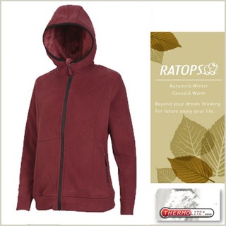 【瑞多仕-RATOPS】女 Thermolite推毛防潑水夾克.輕量保暖外套.禦寒外套/舒適透氣 牛津紅色 DH6120