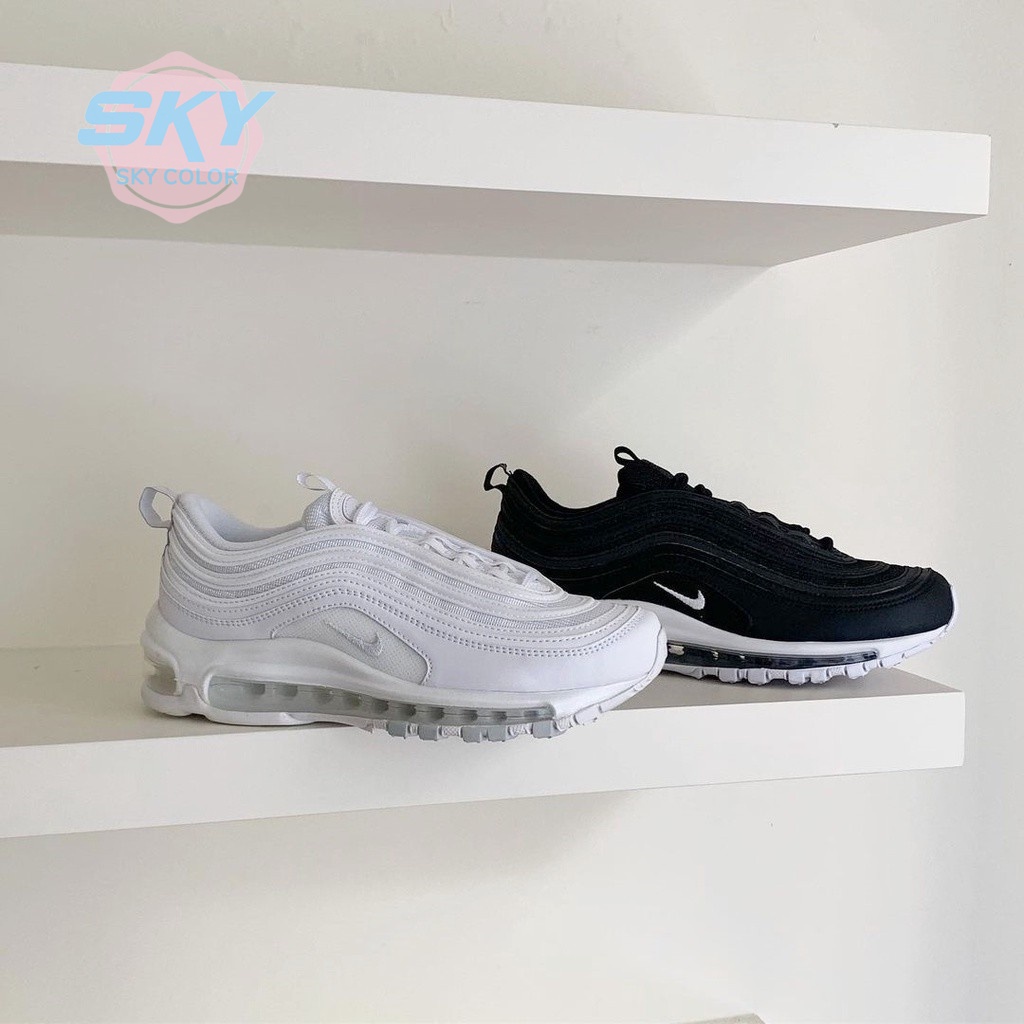 Sky-ΝΙΚЕ Air Max 97 全白 氣墊 子彈 白 黑 男女鞋 921826-001 / 921733-100