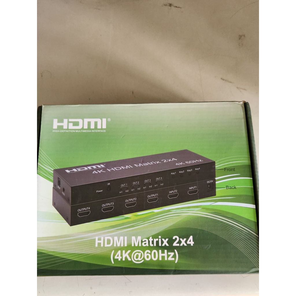 矩陣  HDMI Switch 二進四出 交換器 分配器 3.5mm 光纖音源 4K*2K