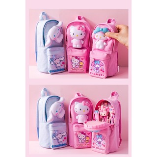 一正 文具 三麗鷗 Hello Kitty 背包造型款式 減壓 雙層 筆盒 3D立體 文具盒 大容量 鉛筆盒