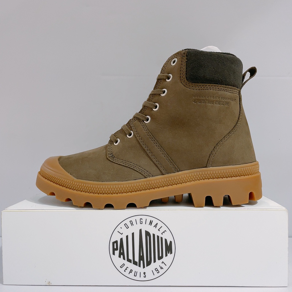 PALLADIUM PALLABROUSSE CUFF WP+ 男女款 深棕色 皮革 防水 雨靴 77982-236