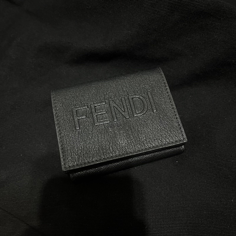 Fendi 三折短夾 零錢包 黑 專櫃款 99新 可議