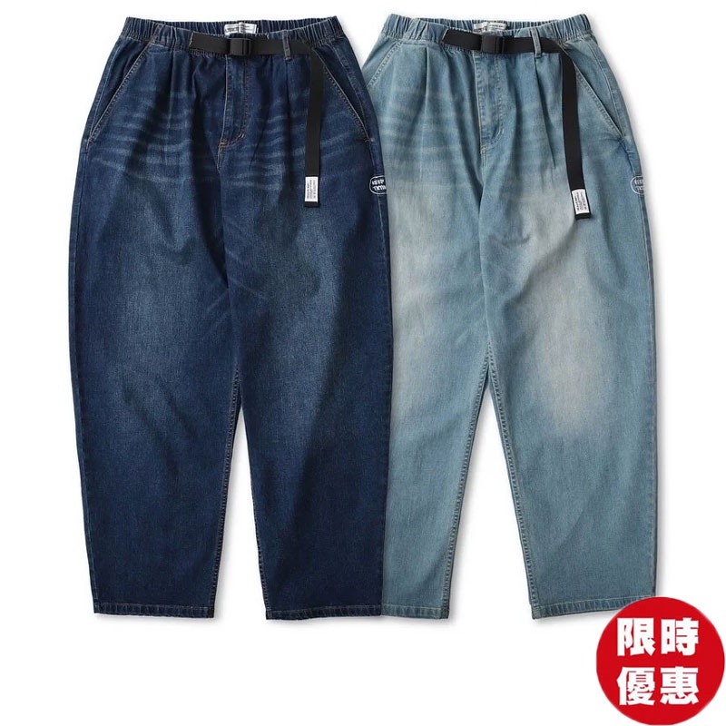 FILTER017 Denim Wide Tapered Pants 微彈性 水洗丹寧 錐形長褲 (二色) 化學原宿