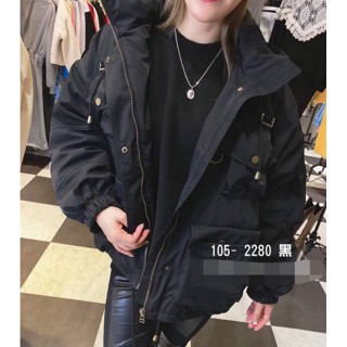 全新連帽鴨絨抽繩外套
