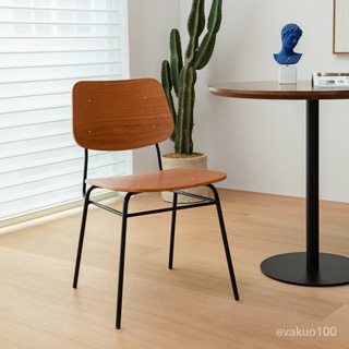 北歐輕奢現代鐵藝靠背餐椅簡約網紅餐廳設計師休閒椅子簡易書桌椅