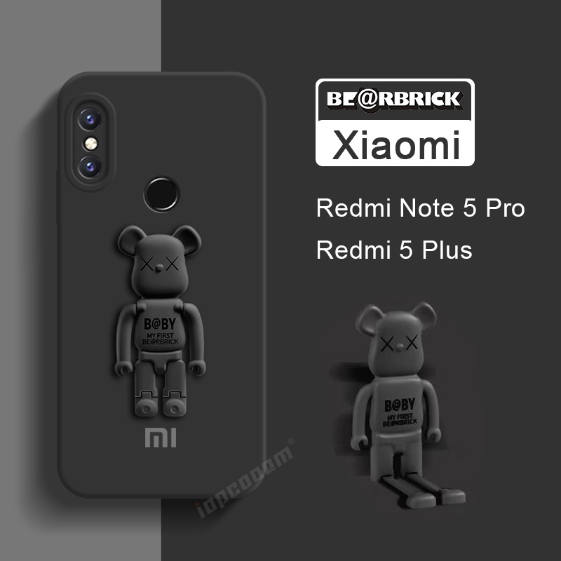 REDMI XIAOMI 可愛的小熊支架支架保護套小米紅米 Note 5 Pro Redmi 5 Plus 支架手機殼