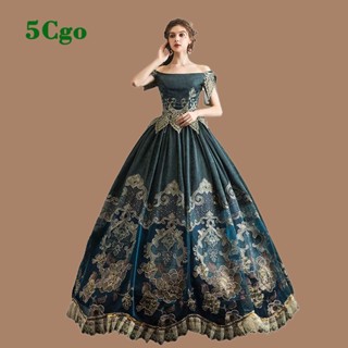 5Cgo【鴿樓】含稅歐式宮廷服裝派對化妝舞會晚宴禮服舞臺一字肩典雅復古演出服女t602852461080