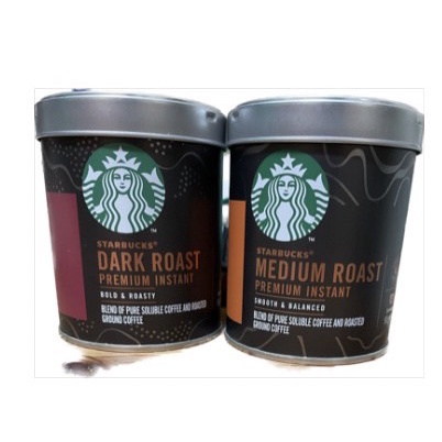 Starbucks 星巴克即溶咖啡粉2罐只要650，深度/中度(烘焙)各一罐