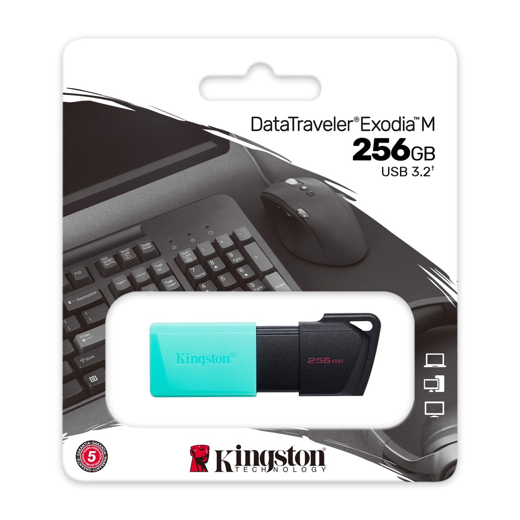 【Kingston金士頓】DataTraveler Exodia M 256G 湖水綠 USB3.2 隨身碟
