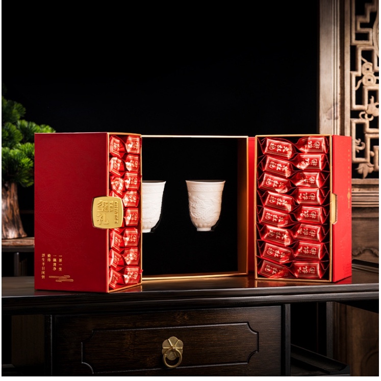 武夷岩茶大紅袍茶葉禮盒裝送禮茶具高檔禮品特級紅茶批發過年年貨