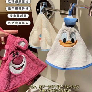 草莓熊唐老鴨大耳狗掛式擦手巾#珊瑚絨擦手巾#卡通可愛擦手巾#兒童擦手布#唐老鴨#草莓熊#打耳狗