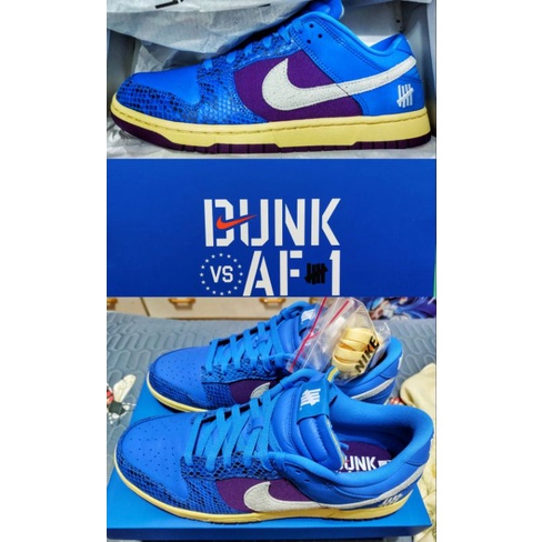 Nike Dunk low x Undefeated 聯名 藍蛇紋 us11.5 29.5cm adidas clot