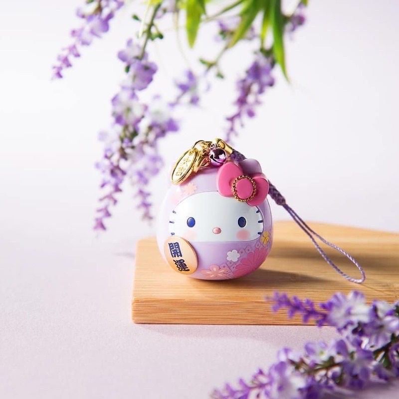 Hello kitty 粉紫達摩 造型悠遊卡 3D立體 和風限定版