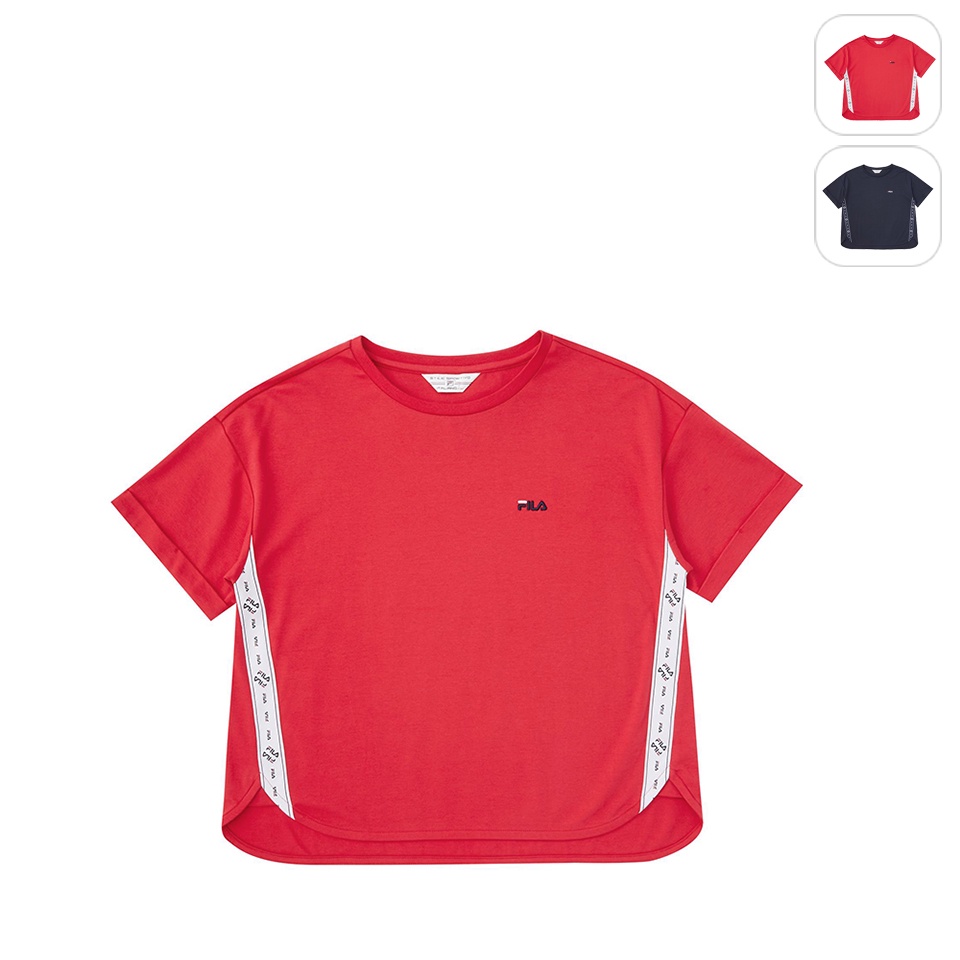 【FILA】女性 圓領T恤-紅色 5TEW-1484-RD