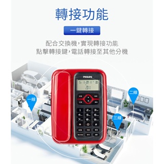 PHILIPS 飛利浦 CORD020BR/96 來電顯示 有線電話 中文顯示 免持通話 大按鍵電話 展示機 #2