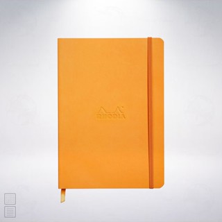 法國 RHODIA Rhodiarama A5 軟皮筆記本: 橘色/Orange