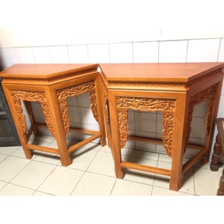 「華誠」半邊桌 實木 雕刻 台南現貨 松木製 一對二張 一對價