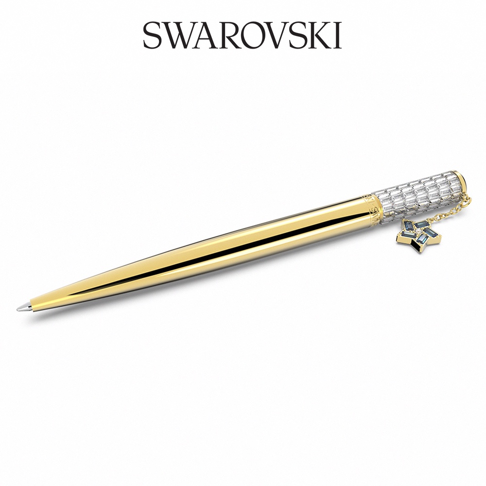 SWAROVSKI 施華洛世奇 Celebration 2022 圓珠筆, 星星, 白色, 鍍金色色調