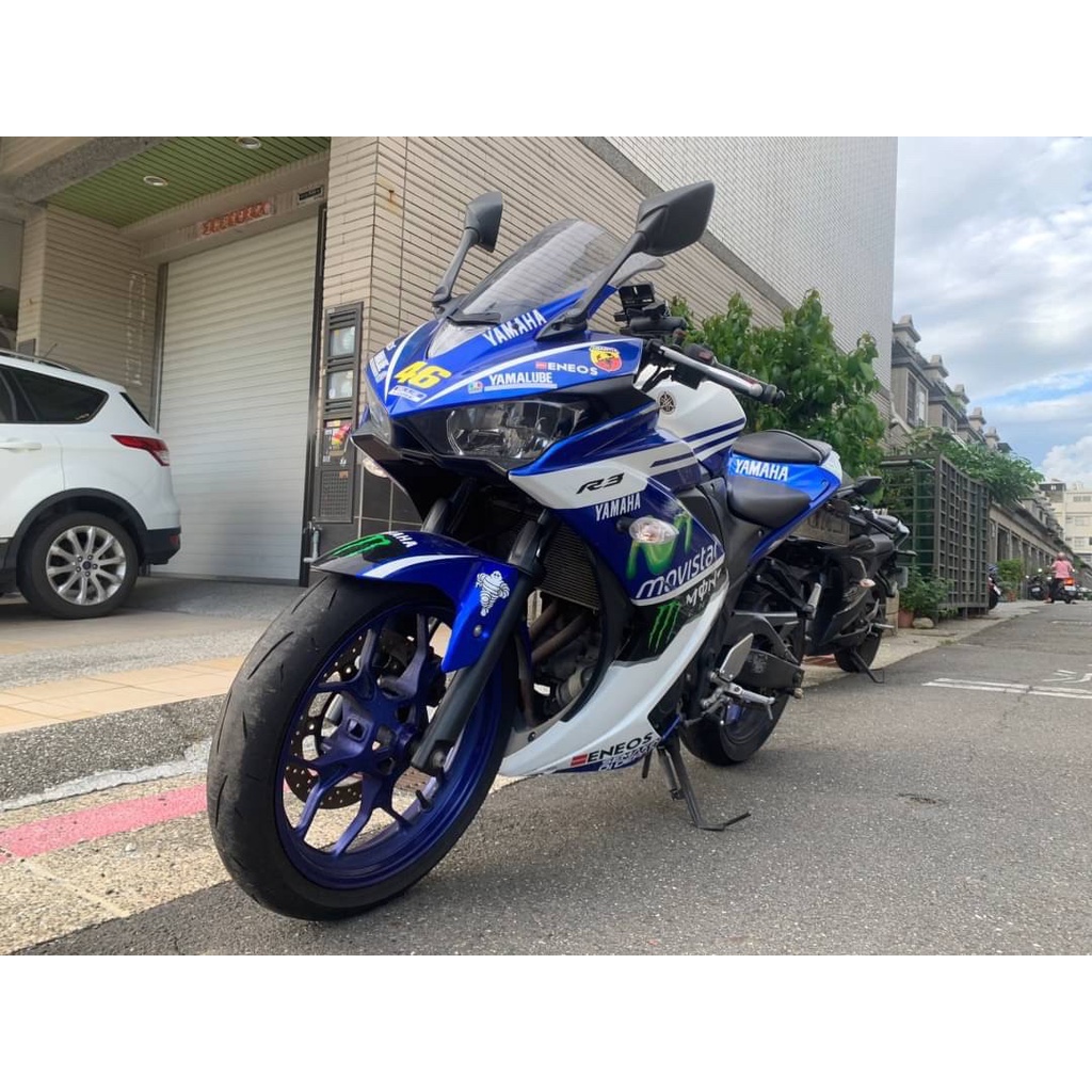 YAMAHA YZF-R3二手檔車中古車配合全額.超額.學生貸款強力過件白牌黃牌紅牌仿賽街車大型重機滿18即可辦