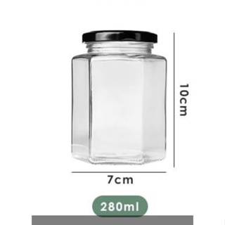 全新 280ml 小罐子 醬罐 玻璃罐 玻璃瓶 六角玻璃瓶 六角瓶 小六角玻璃瓶 小瓶子 玻璃瓶子 小玻璃罐 醬料罐